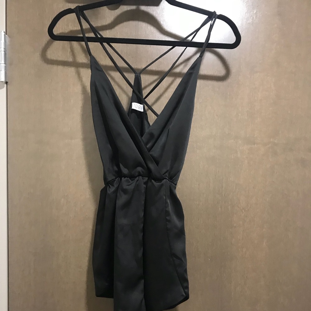 Strappy Black Romper